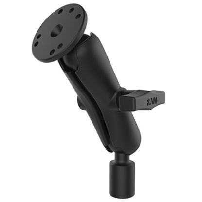 RAM® Universal Double Ball Mount with Round Plate and 1/2" NPT Thread