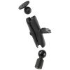 RAM® Universal Double Ball Mount with Round Plate and 1/2" NPT Thread