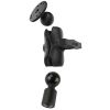 RAM® Short Double Ball Mount with Round Plate and 1/2" NPT Thread