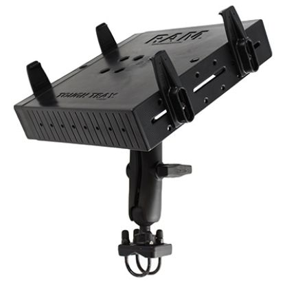 RAM® Tough-Tray™ Double Ball Mount with Double U-Bolt Rail Base