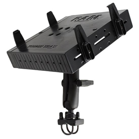 RAM® Tough-Tray™ Double Ball Mount with Double U-Bolt Rail Base