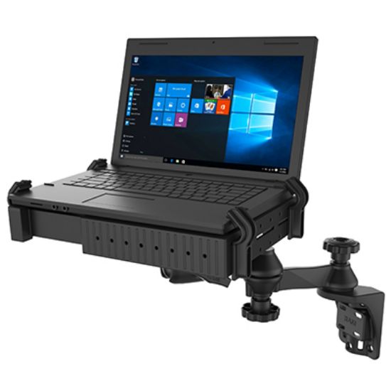 RAM® Tough-Tray™ Laptop Holder with Vertical Swing Arm Mount