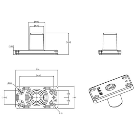 RAM ROD® Flush Spline Post Base