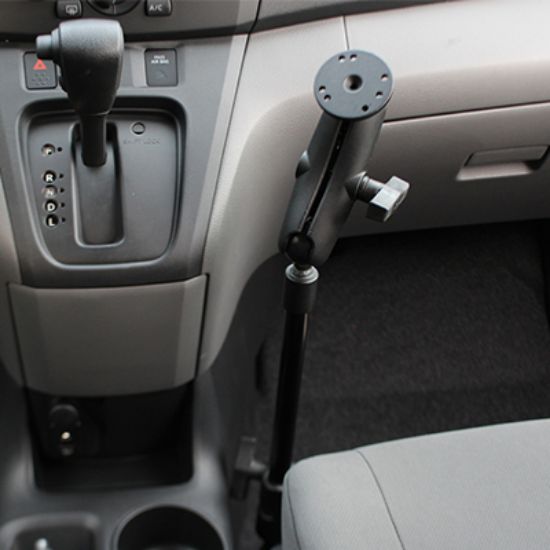 RAM® Pod HD™ Vehicle Mount with 12" Aluminum Rod and Round Plate