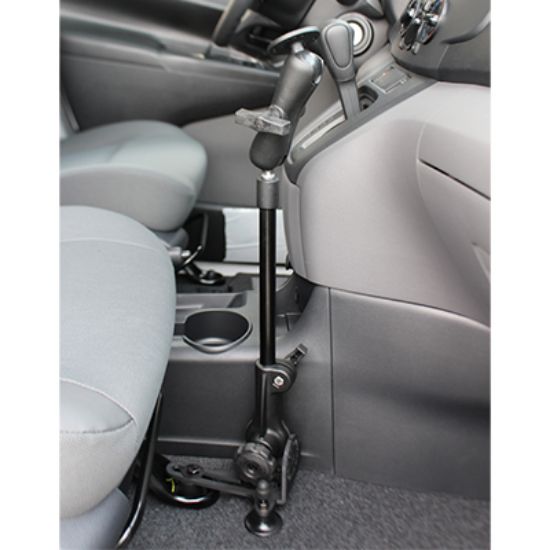 RAM® Pod HD™ Vehicle Mount with 12" Aluminum Rod and Round Plate