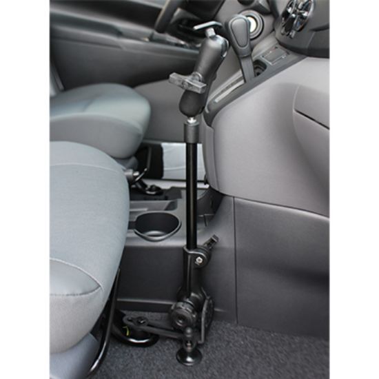 RAM® Pod HD™ Vehicle Mount with 12" Aluminum Rod and Diamond Plate