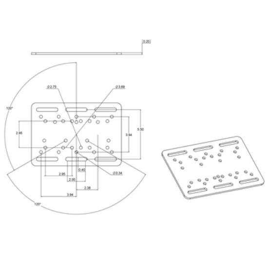 RAM® Lift Truck Overhead Guard Base with Ball