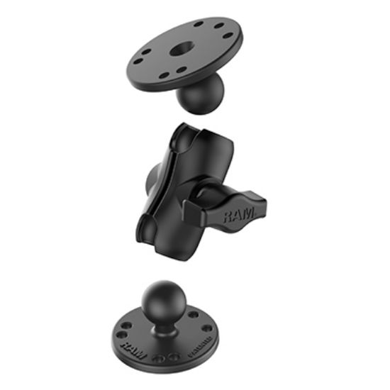 RAM® Universal Double Ball Mount with Two Round Plates