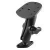 RAM® Double Ball Diamond Plate Mount for Humminbird Piranha + More