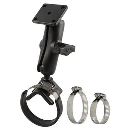RAM® Double Ball Large Strap Hose Clamp Mount with AMPS Plate