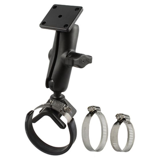 RAM® Double Ball Large Strap Hose Clamp Mount with AMPS Plate