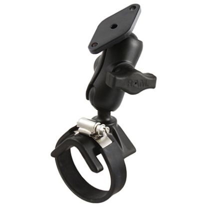 RAM® Double Ball Large Strap Hose Clamp Mount with Diamond Plate