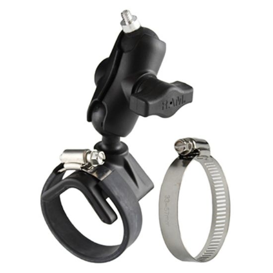 RAM® Strap Hose Clamp Mount with 1/4"-20 Camera Adapter