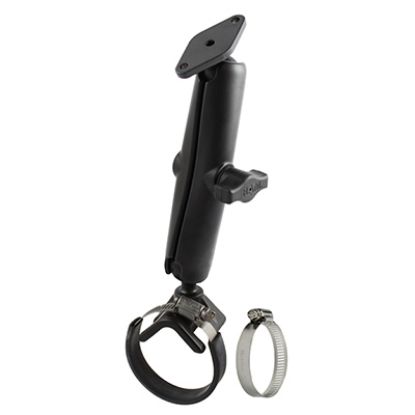 RAM® Double Ball Strap Hose Clamp Mount with Diamond Plate