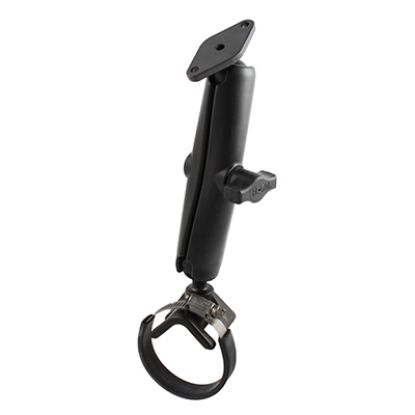 RAM® Double Ball Large Strap Hose Clamp Mount with Diamond Plate