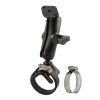 RAM® Double Ball Strap Hose Clamp Mount with Diamond Plate