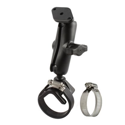 RAM® Double Ball Strap Hose Clamp Mount with Diamond Plate