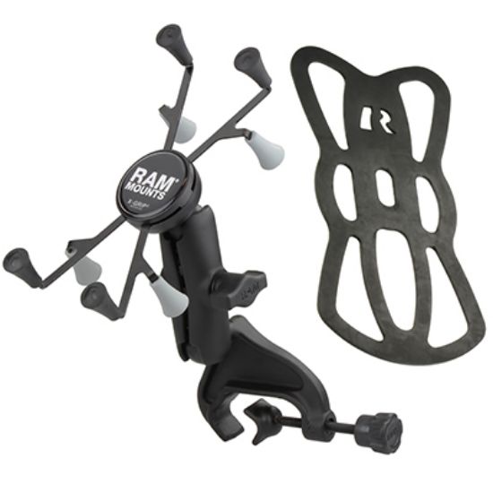 RAM® X-Grip® Mount with Yoke Clamp Base for 7"-8" Tablets