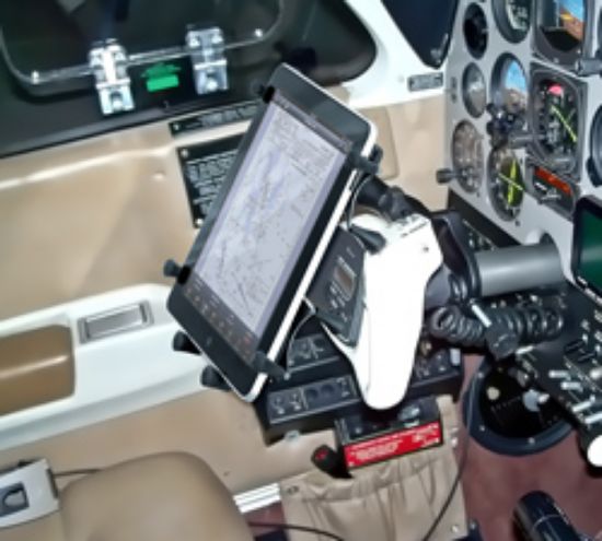 RAM® X-Grip® Mount with Yoke Clamp Base for 9"-10" Tablets