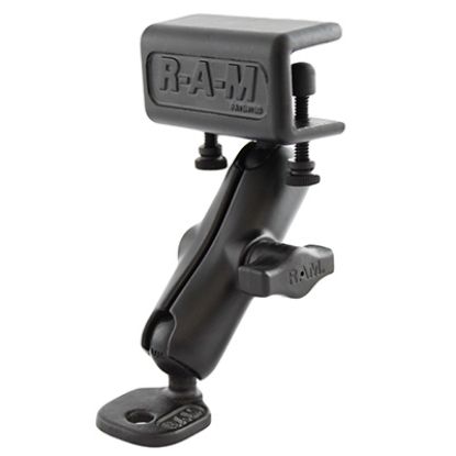 RAM® Double Ball Glare Shield Clamp Mount with Ski Mirror Adapter