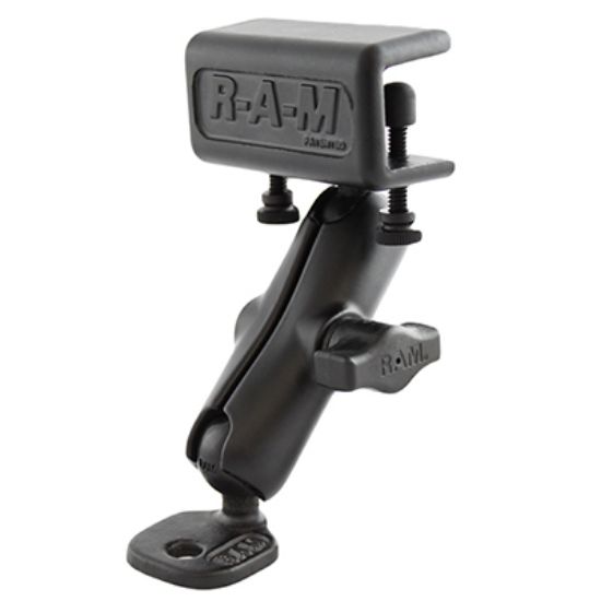 RAM® Double Ball Glare Shield Clamp Mount with Ski Mirror Adapter