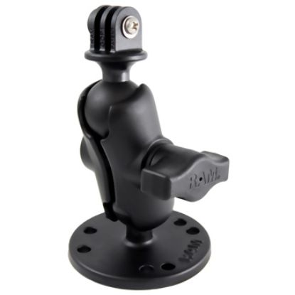 RAM® Drill-Down Double Ball Mount with Universal Action Camera Adapter