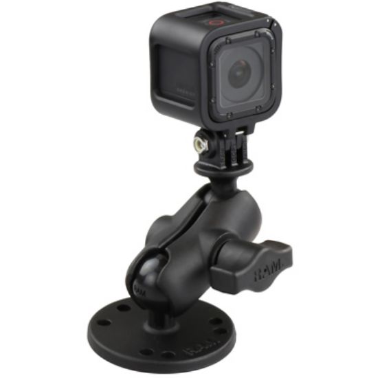 RAM® Drill-Down Double Ball Mount with Universal Action Camera Adapter