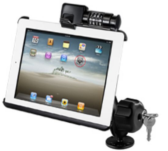 RAM® Drill-Down Mount with RAM® Latch-N-Lock™ for Apple iPad Gen 1 & 2
