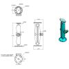 RAM® Universal Drill-Down Double Ball Mount with Diamond 2-Hole Plate