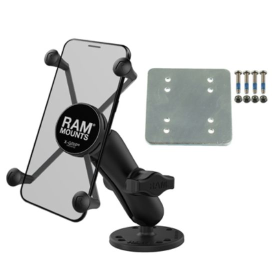 RAM® X-Grip® Phone Mount with Drill-Down Base & Backer Plate