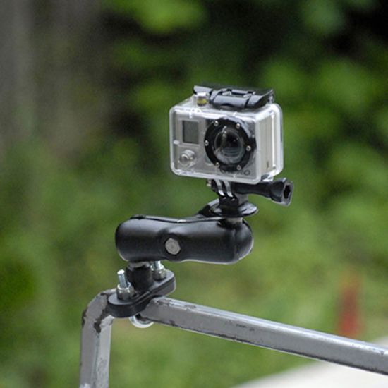 RAM® Handlebar U-Bolt Double Ball Mount with 1/4"-20 Threaded Stud