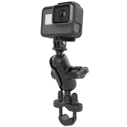 RAM® Handlebar U-Bolt Double Ball Mount with Action Camera Adapter