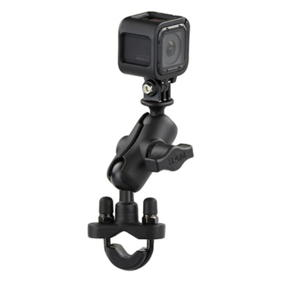 RAM® Handlebar U-Bolt Double Ball Mount with Action Camera Adapter