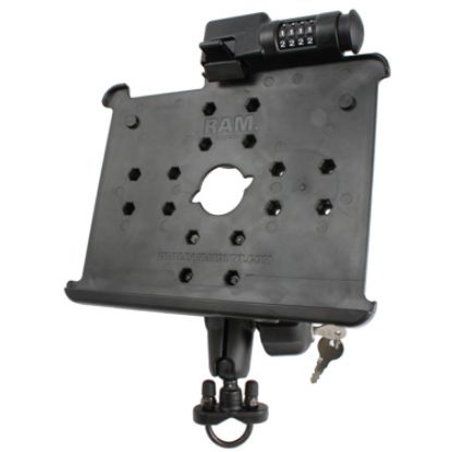 RAM® Latch-N-Lock™ for Apple iPad Gen 1-2 with Handlebar U-Bolt Base