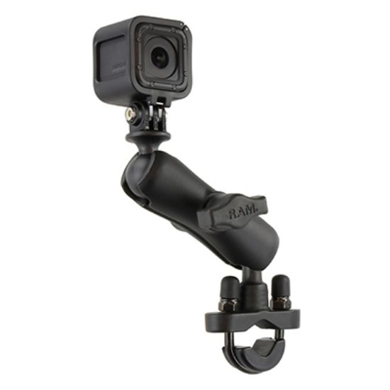 RAM® Handlebar U-Bolt Double Ball Mount with Action Camera Adapter