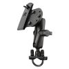 RAM® Handlebar U-Bolt Double Ball Mount with Gun Holster Clip