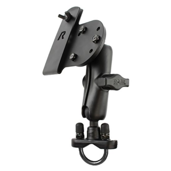 RAM® Handlebar U-Bolt Double Ball Mount with Gun Holster Clip