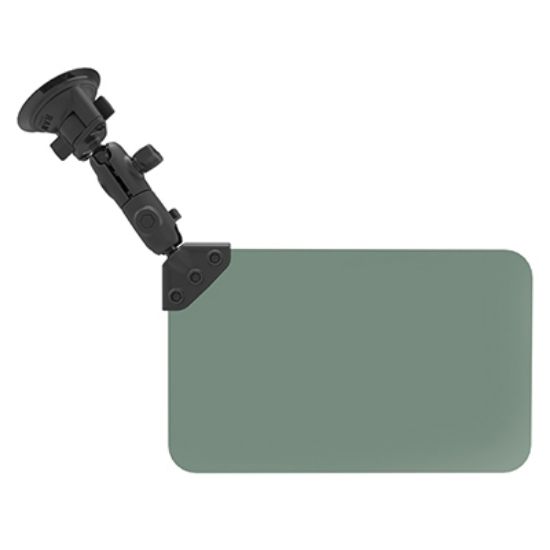 RAM® Twist-Lock™ Suction Cup Mount with Swivel Socket Arm & Sun Visor