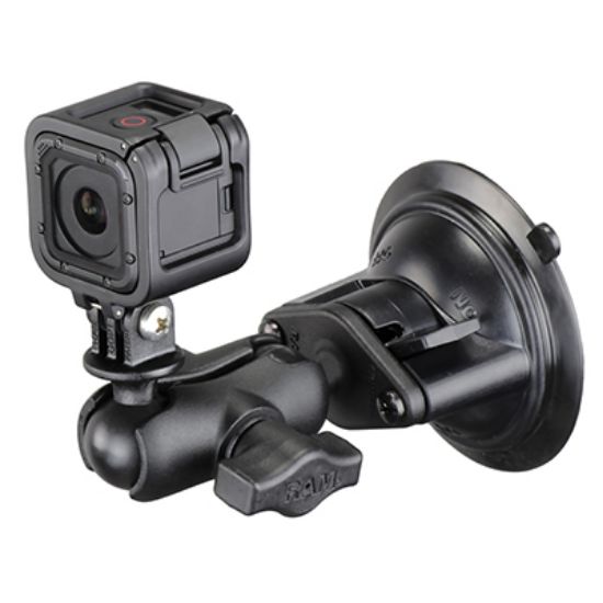 RAM® Twist-Lock™ Suction Cup Mount with Universal Action Camera Adapter