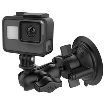 RAM® Twist-Lock™ Suction Cup Mount with Universal Action Camera Adapter