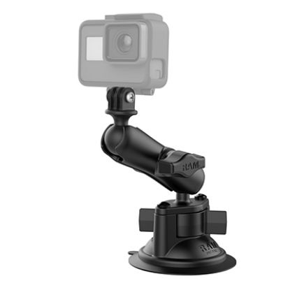 RAM® Twist-Lock™ Suction Cup Mount with Universal Action Camera Adapter