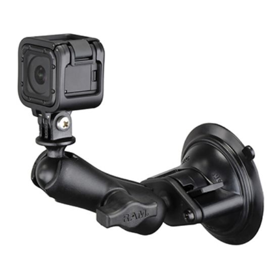RAM® Twist-Lock™ Suction Cup Mount with Universal Action Camera Adapter