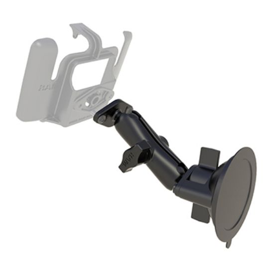RAM® Twist-Lock™ Suction Cup Double Ball Mount
