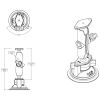 RAM® Twist-Lock™ Suction Cup Double Ball Mount