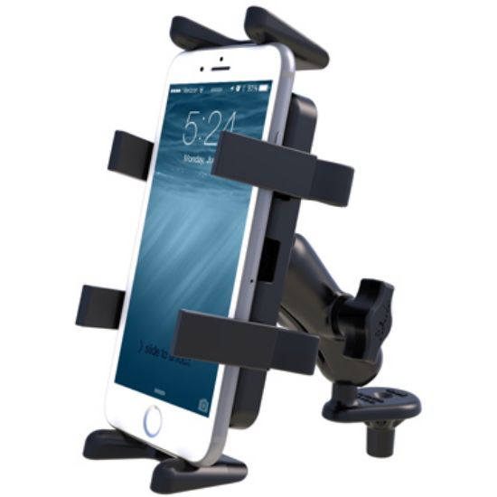 RAM® Fork Stem Mount with Universal RAM Finger-Grip™ Phone/Radio Cradle