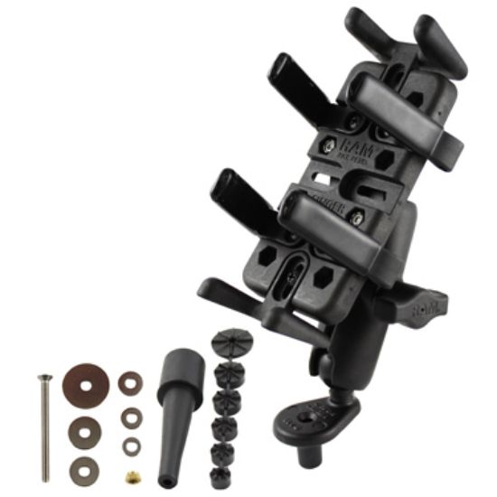 RAM® Fork Stem Mount with Universal RAM Finger-Grip™ Phone/Radio Cradle
