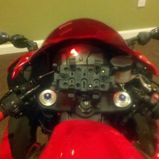 RAM® Fork Stem Mount with Universal RAM Finger-Grip™ Phone/Radio Cradle