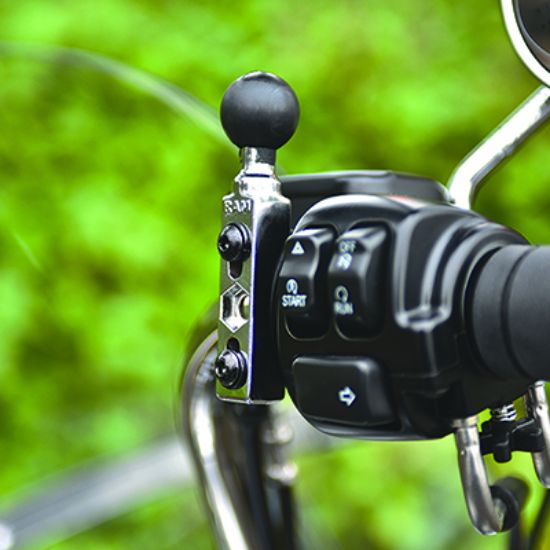 RAM® Chrome Motorcycle Brake/Clutch Reservoir Ball Base