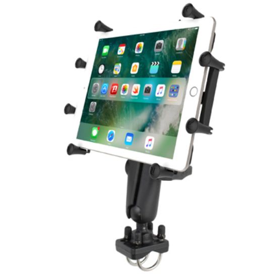 RAM® X-Grip® Mount with Double U-Bolt Base for 9"-10" Tablets