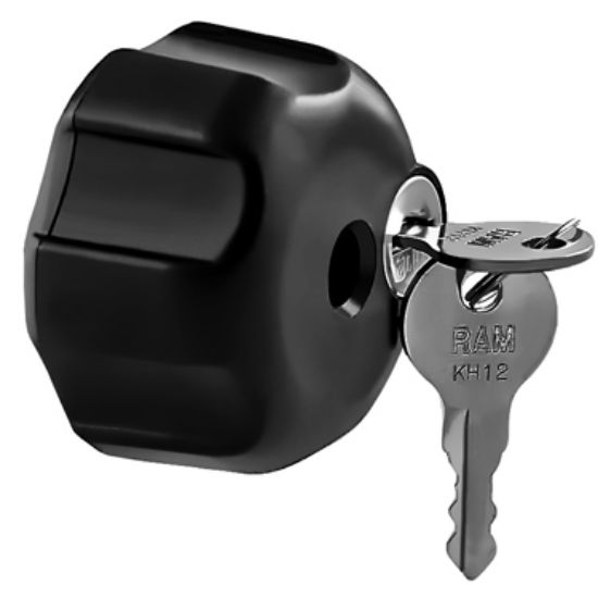 RAM® Key Lock Knob with Brass Insert for B Size Socket Arms